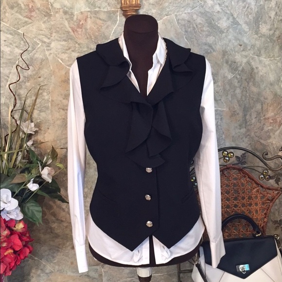 COPY - Ralph Lauren 🌹stunning executive chic ruffled equestrian vest - Picture 10 of 10